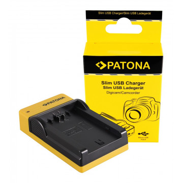 PATONA Slim micro-USB Charger f. Sony NP-FZ100 A7 III A7M3 Alpha 7 III A7 R III A7RM3 Alpha 7 R III A9 Alpha 9 FZ100