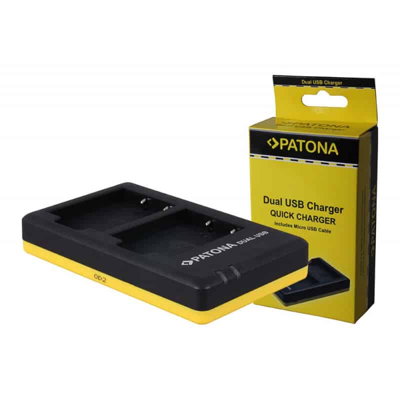 PATONA Dual Quick-Charger f.FinePix X-Pro 1 HS30 EXR incl. Micro-USB cabel