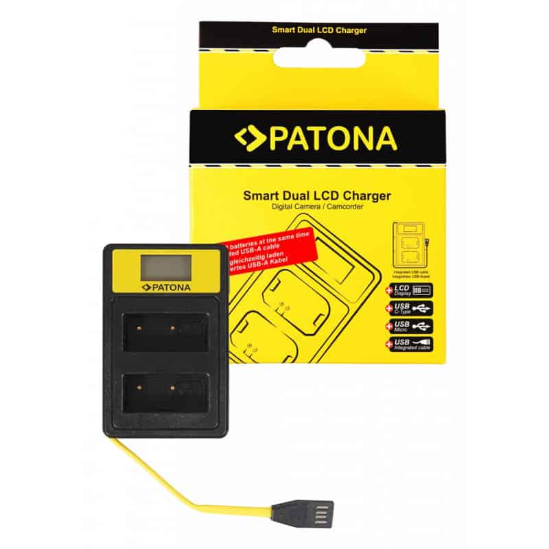 PATONA Smart Dual LCD USB Charger f. Fuji NP-W126 HS30 EXR HS30EXR HS-30EXR HS33 EXR HS33EXR HS-33EXR XPro 1 X-Pro 1