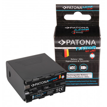 PATONA Platinum Battery f. Sony NP-F970 F960 F950 with LCD incl. Powerbank 5V/2A USB Output 10050mAh micro USB and USB-C Input