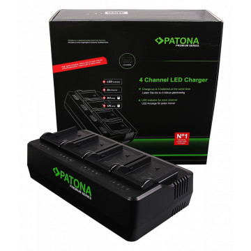 PATONA Premium 4-fold Charger for NP-FM50 QM51 QM71 QM91 F550 F750 F960 F970 FM500 FM500H