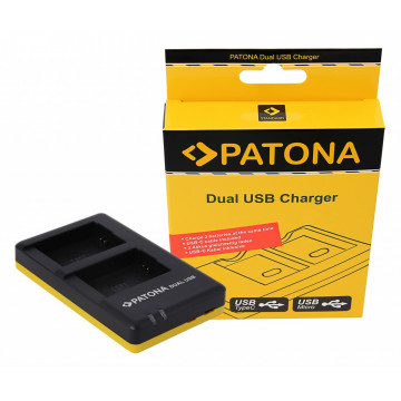 PATONA Dual Quick-Charger f.Sony NP-FW50, NPFW50 incl. USB-C cable