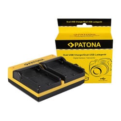 PATONA Dual LadegerÃ¤t f. Sony NP-FM50 NP-F550 NP-F750 NP-F970 inkl. Micro-USB Kabel