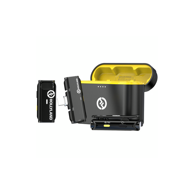 HOLLYLAND SYSTÈME DE MICROPHONE SANS FIL LARK C1 (NOIR, 2,4 GHZ)