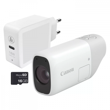 CANON POWERSHOT ZOOM ESSENTIAL KIT BLANC