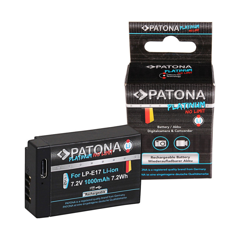 PATONA BATTERIE PLATINUM CANON LP-E17 USB-C (1000MAH)