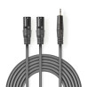 NEDIS CABLE AUDIO XLR 1,5M AVEC 3...