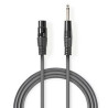 NEDIS CABLE AUDIO XLR 10M 3 PINS FEMELLE