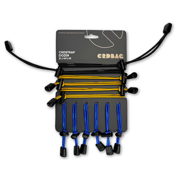 CRDBAG LOT DE 12 ÉLASTIQUES ORGANISATRICES DE CÂBLES CRDSTRAP DOZEN