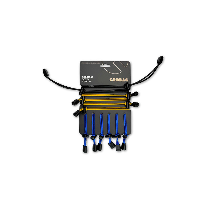 CRDBAG LOT DE 12 ÉLASTIQUES ORGANISATRICES DE CÂBLES CRDSTRAP DOZEN