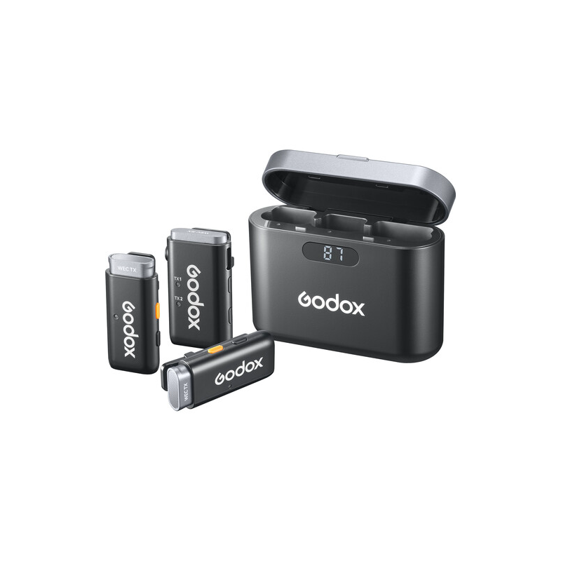 GODOX SYSTÈME DE MICROPHONE SANS FIL WEC POUR CAMÉRAS ET APPAREILS MOBILES (2.4 GHZ)