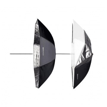 ELINCHROM KIT PARAPLUIES TO GO SHALLOW ARGENT ET BLANC/TRANSLUCIDE