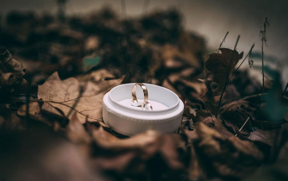 alliances mariage dans la forêt