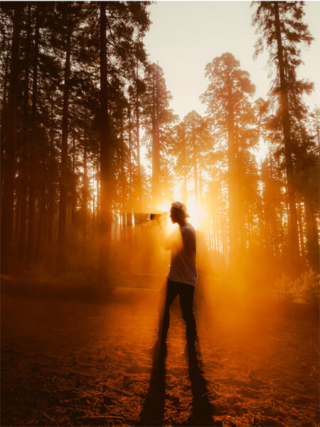 photographe dans la brume